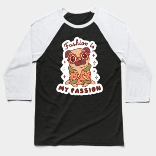 Stylish Fashion Pug Baseball T-Shirt